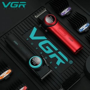 Профессиональная Машинка для стрижки волос, бороды, усов VGR-001 аккумуляторная LED дисплей