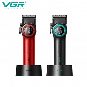 Профессиональная Машинка для стрижки волос, бороды, усов VGR-001 аккумуляторная LED дисплей