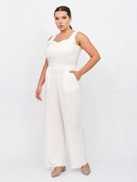 Брюки из холодного трикотажа TBB02107WHT02