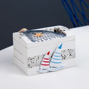Деревянная шкатулка для украшений «Море» 9?6?6 см