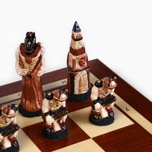 Шахматы польские Madon "Мраморные", 55.5 х 55.5 см, король h-10.5 см, пешка h-7 см