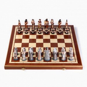 Шахматы польские Madon "Мраморные", 55.5 х 55.5 см, король h-10.5 см, пешка h-7 см