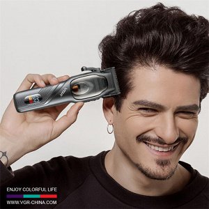 Профессиональная Машинка для стрижки волос, бороды, усов VGR-269 аккумуляторная LED дисплей