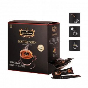 Кофе РАСТВОРИМЫЙ King Coffee Espresso (100 пач.*2,5 гр.) Т.М.  «King Coffee»