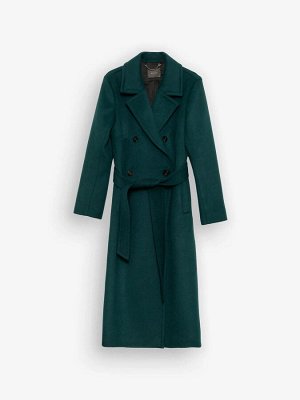 EMKA Пальто с поясом  цвет: Зеленый R124/duellum