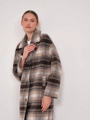 Пальто в клетку цвет: Мультиколор R127/tonks