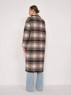 Пальто в клетку цвет: Мультиколор R127/tonks