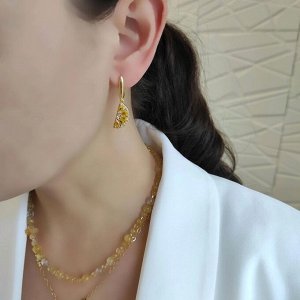 Серьги с цитрином и долькой лимона