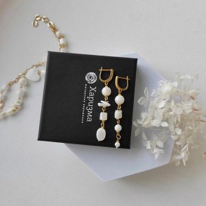 Серьги из перламутра и коралла