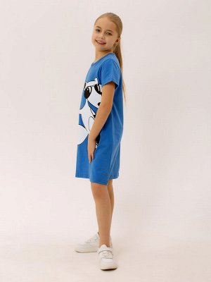 Платье ФЛ-3 "Мульти" темно-голубой