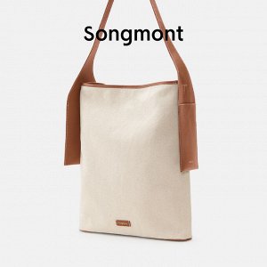 Songmont Холщовая сумка-тоун, молочный/коричневый
