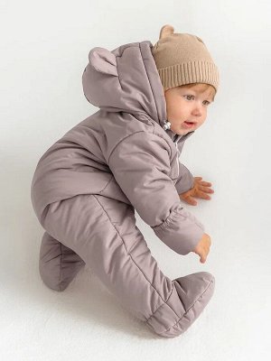 Комбинезон детский демисезонный Amarobaby Spring, лавандово-серый