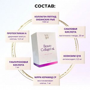 YUUGEN Beauty Collagen α Комплекс красоты с коллагеном и ласточкиным гнездом, на 28 дней