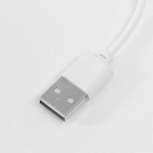 Фигурка светящаяся стекло «Шар созвездий», d=6 см, подставка дерево, USB, 6.5x6.5x7.5 см