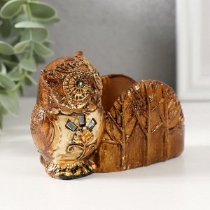 Фигурка-визитница полистоун «Совушка в лесу», 10.5x4.5x7.5 см