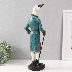 Фигурка полистоун «Гусь в комзоле, с тростью», 16x14.5x49.5 см