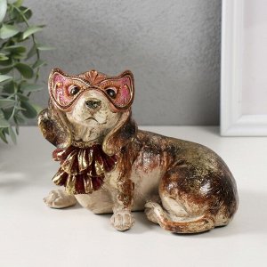 Фигурка полистоун «Собака в жабо и в венецианской маске», 16.5x12.5x13.5 см