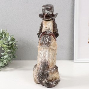 Фигурка полистоун «Пёс в цилиндре», 24.5x12x32.5 см