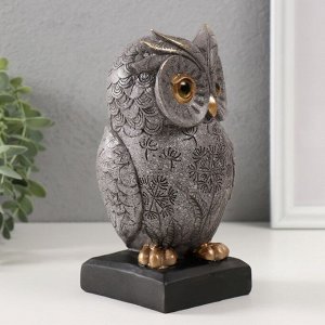 Фигурка полистоун «Филин с рисунком одуванчиков», 9.5x8.5x18 см