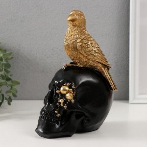 Фигурка полистоун «Птица на черном черепе», 9.5x14x21 см