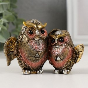 Фигурка полистоун «Два филина с раскрытыми крыльями», 3.5x11x7 см, МИКС