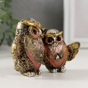 Фигурка полистоун «Два филина с раскрытыми крыльями», 3.5x11x7 см, МИКС