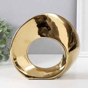 Сувенир керамика "Абстракция. Кольцо" золото 23х8,5х21,5 см