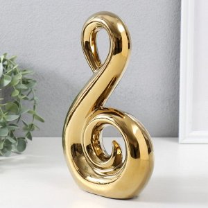 Сувенир керамика "Абстракция. Лебедь" золото 14,5х5,5х25 см