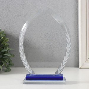 Фигурка стекло «Стела наградная в форме листа», 15x4.5x22 см