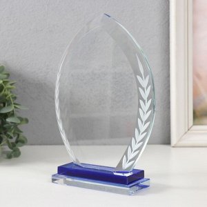 Фигурка стекло «Стела наградная в форме листа», 15x4.5x22 см