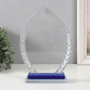 Фигурка стекло «Стела наградная в форме листа», 15x4.5x22 см