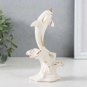 Сувенир керамика "Дельфин на волне" 5,5х9х14 см