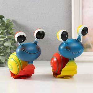 Фигурка металл «Улыбчивая улитка», 15x6.5x12 см, МИКС