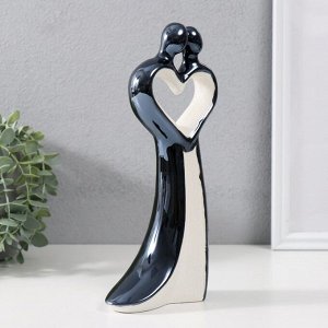 Фигурка керамика «Одна любовь на двоих», чёрно-белый, 24x11.5x5.5 см