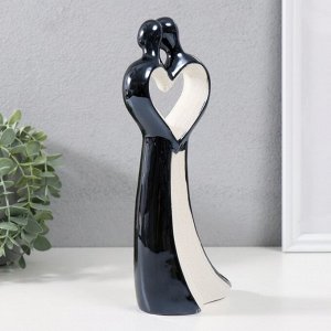 Фигурка керамика «Одна любовь на двоих», чёрно-белый, 24x11.5x5.5 см