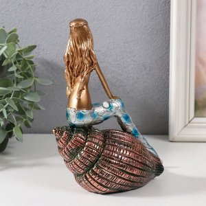 Фигурка полистоун «Русалка на ракушке», 14x8.3x18 см, МИКС