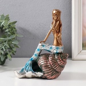 Фигурка полистоун «Русалка на ракушке», 14x8.3x18 см, МИКС
