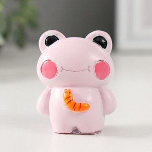 Фигурка полистоун «Лягушка с гусеницей», 2.5x3.5x5 см, МИКС