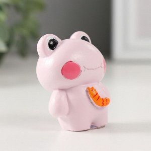 Фигурка полистоун «Лягушка с гусеницей», 2.5x3.5x5 см, МИКС