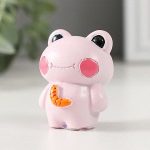 Фигурка полистоун «Лягушка с гусеницей», 2.5x3.5x5 см, МИКС