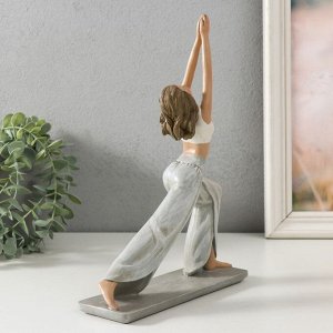 Фигурка полистоун «Девушка - асана воина», 19x6x26.5 см