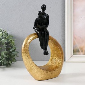 Фигурка полистоун «Абстракция. Чтение книги», золото с чёрным, 18.5x6x25 см