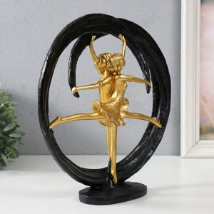 Фигурка полистоун «Гимнастки. Абстракция», золото с чёрным, 25.5x7x27 см