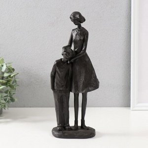 Фигурка полистоун «Мама и сын», чёрный, 31x13x8 см