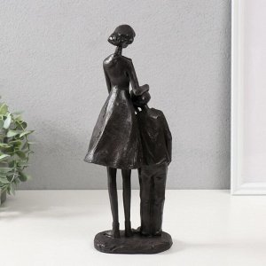 Фигурка полистоун «Мама и сын», чёрный, 31x13x8 см
