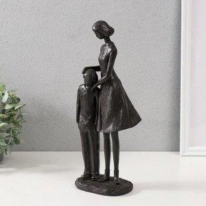 Фигурка полистоун «Мама и сын», чёрный, 31x13x8 см