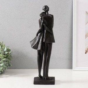 Фигурка полистоун «Мама и дочка», чёрный, 40x12x11 см