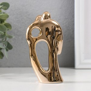 Сувенир керамика "Семья" золото 12,5 см