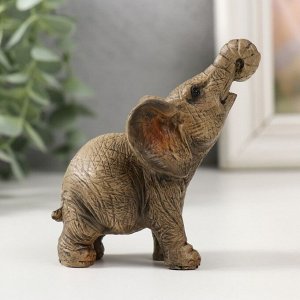 Фигурка полистоун «Слон на водопое», 7x5.5x6.5 см