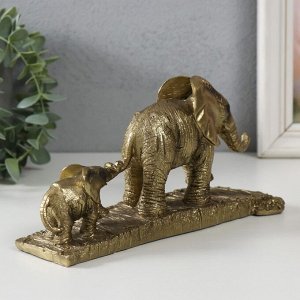 Фигурка полистоун «Слониха со слонёнком на прогулке», 21x8x10.8 см